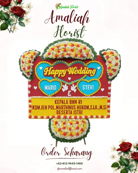 Papan Bunga Pernikahan Kormomolin